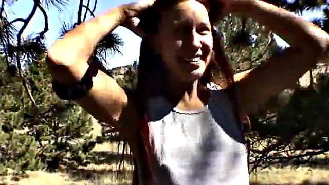 Cheating GF gives a handie with a baldys cock