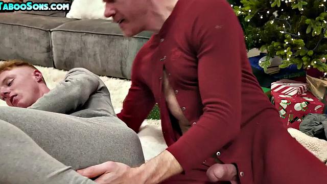 Taboo Xmas ginger twink barebacked by cock