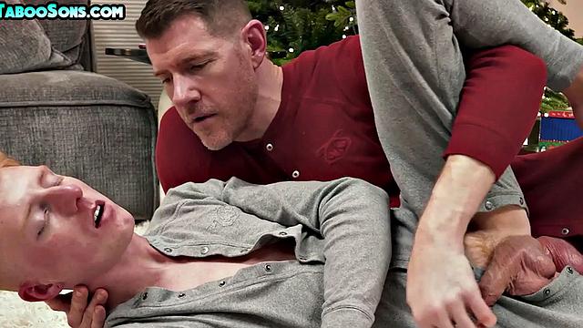 Taboo Xmas ginger twink barebacked by cock
