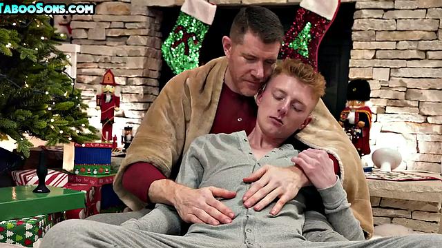Taboo Xmas ginger twink barebacked by cock