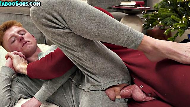 Taboo Xmas ginger twink barebacked by cock