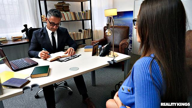 Office Hours For Busty Babe