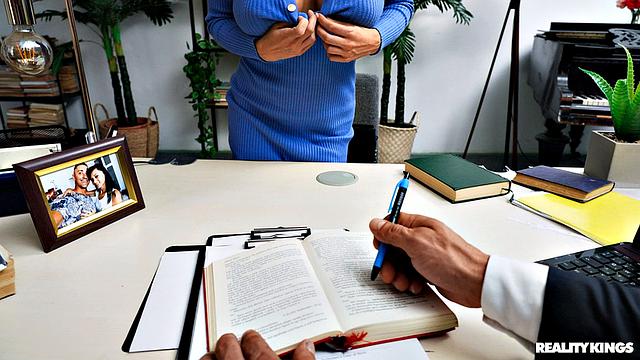 Office Hours For Busty Babe