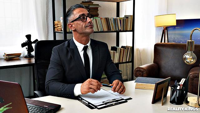 Office Hours For Busty Babe