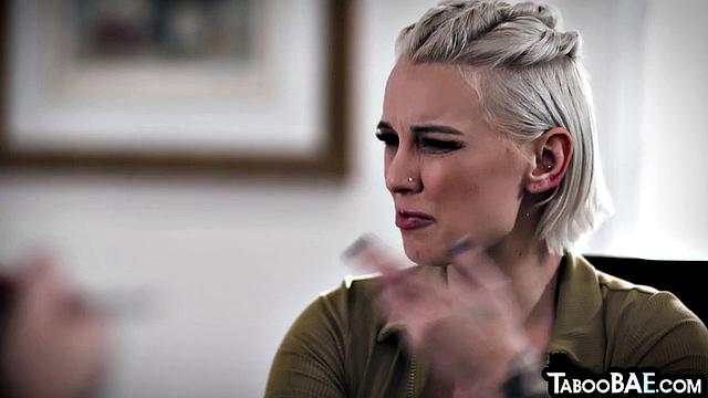 Naughty blonde babe drilled by her BF