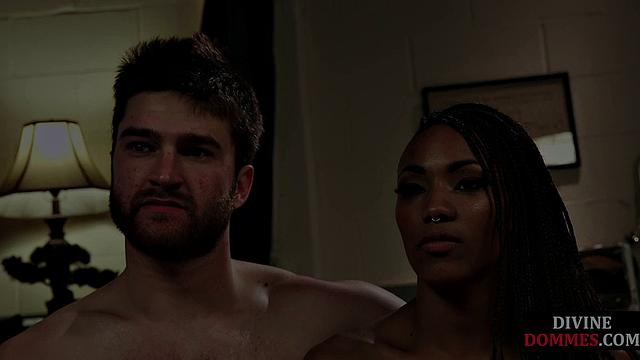 Classy ebony domina smashed