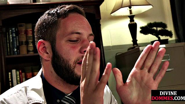 Classy ebony domina smashed