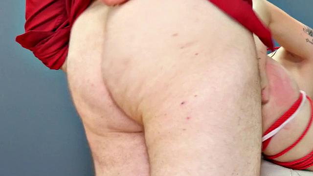 Teen slave pissed on and throat fucked