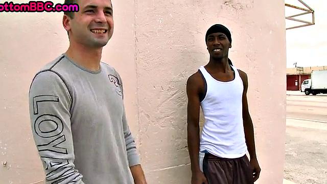 Black thug from the hood fucked in public by white top