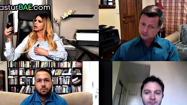 Masturbating secretary gets horny on cam in the office