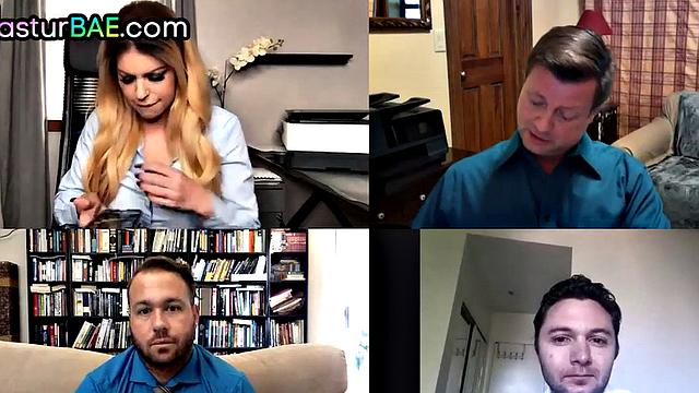 Masturbating secretary gets horny on cam in the office