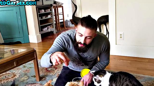 Hairy MTF gets pussylicked and fucked by bear