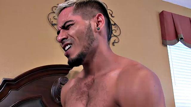 Marco gets home and finds Tiger in his sexy underwear. Both boys start kissing and sucking cock. The two exchange blowjobs for a while, then Marco penetrates Tiger from behind.