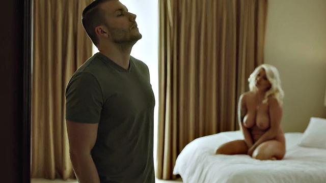 Blonde stepmother enjoys doggystyle fuck by stepson