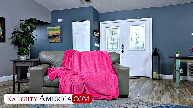 Sexy Milf Justine Jakobs fucks her son's friend's big stiff cock