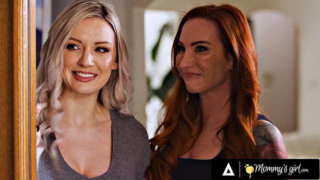 MOMMY'S GIRL - Busty MILFs Sophia Locke & Kenzie Taylor Hire Babysitter River Lynn For Duties