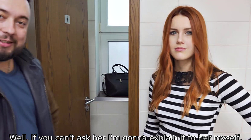 HUNT4K. Cuck stays in public toilet and watches GFs sex with hunter
