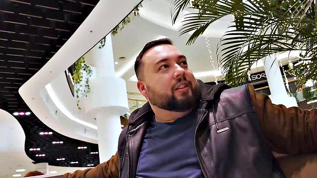 HUNT4K. Cuck stays in public toilet and watches GFs sex with hunter