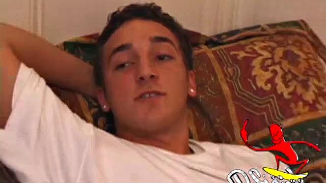 Race Banner has that sexy bad boy look that so many enjoy. He's stretched out on the bed, watching a porn video and rubbing his rapidly growing cock. His shirt comes off and he slides a hand inside his pants to pull at the stiff dick inside.