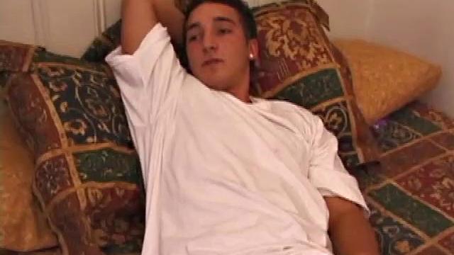Race Banner has that sexy bad boy look that so many enjoy. He's stretched out on the bed, watching a porn video and rubbing his rapidly growing cock. His shirt comes off and he slides a hand inside his pants to pull at the stiff dick inside.
