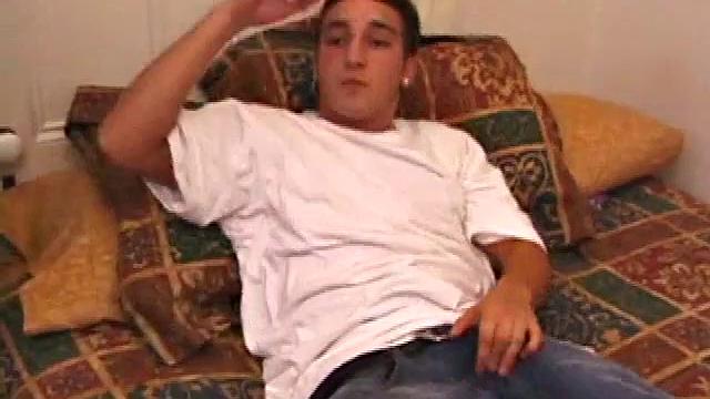 Race Banner has that sexy bad boy look that so many enjoy. He's stretched out on the bed, watching a porn video and rubbing his rapidly growing cock. His shirt comes off and he slides a hand inside his pants to pull at the stiff dick inside.