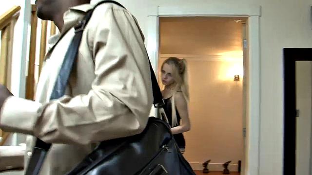 English Blonde April Paisley Seduces Black Bull