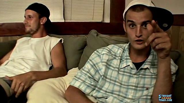Ajax And CG Share A Cock Stroke - Straight Guys