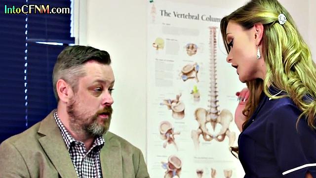 Stunning CFNM babes wanking lucky DILF