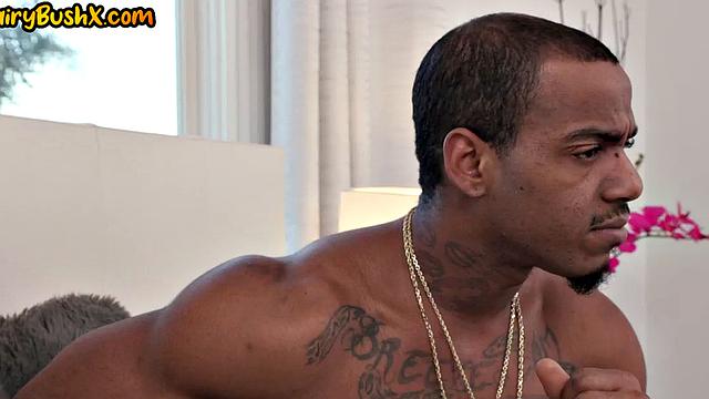 Hairy amateur spreading her legs for BBC frenzy