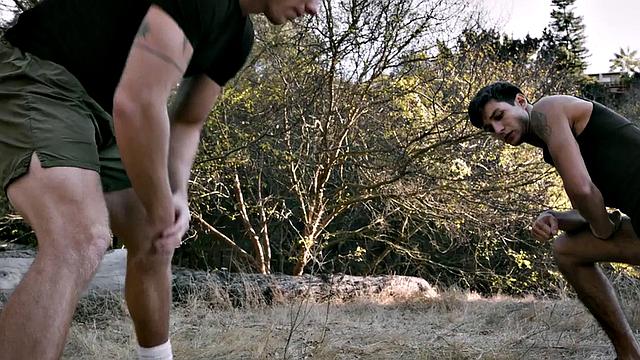 Gay stepbrother barebacked in military dormitory by stepbrother