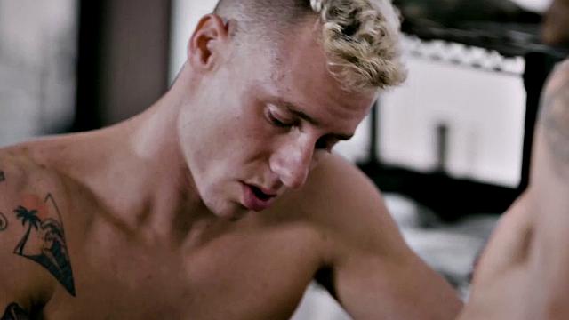 Gay stepbrother barebacked in military dormitory by stepbrother