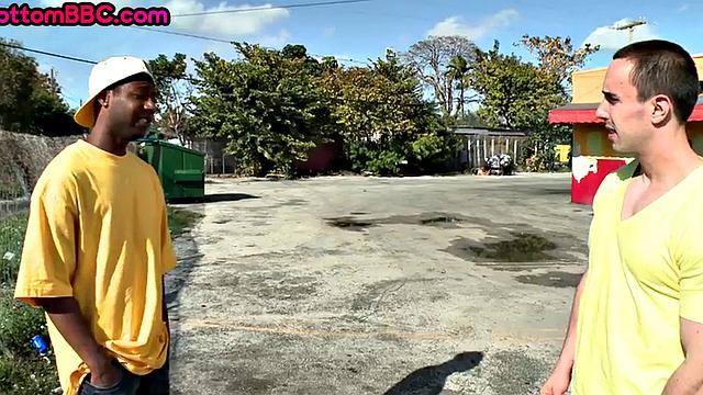 Ebony public passionately bouncing on cock outdoor