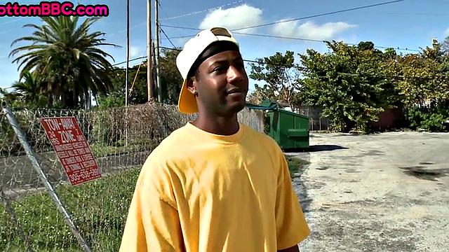 Ebony public passionately bouncing on cock outdoor