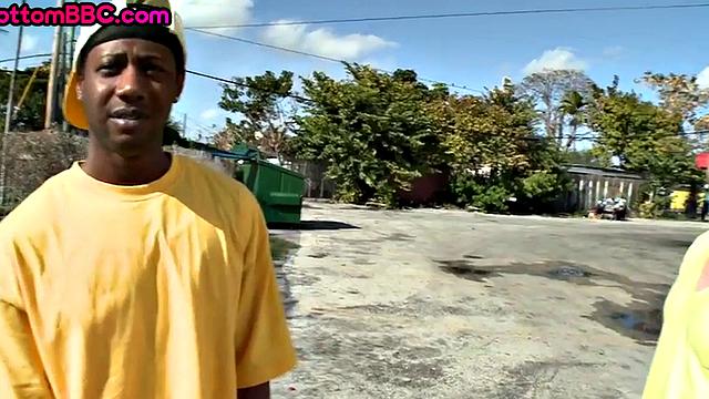 Ebony public passionately bouncing on cock outdoor