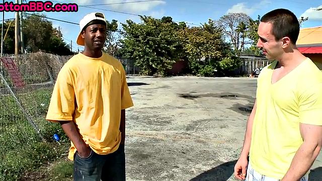 Ebony public passionately bouncing on cock outdoor