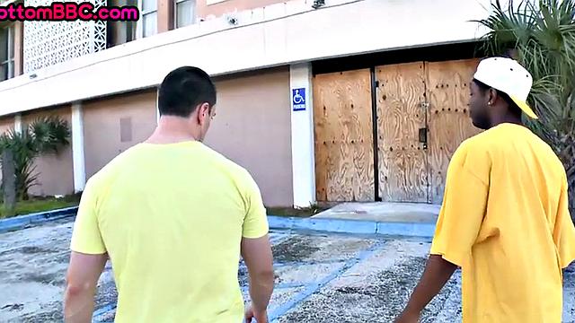 Ebony public passionately bouncing on cock outdoor