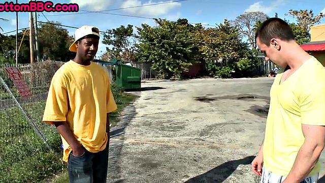 Ebony public passionately bouncing on cock outdoor