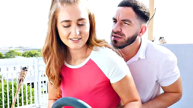 Super fit Callie Black squats on big thick cock