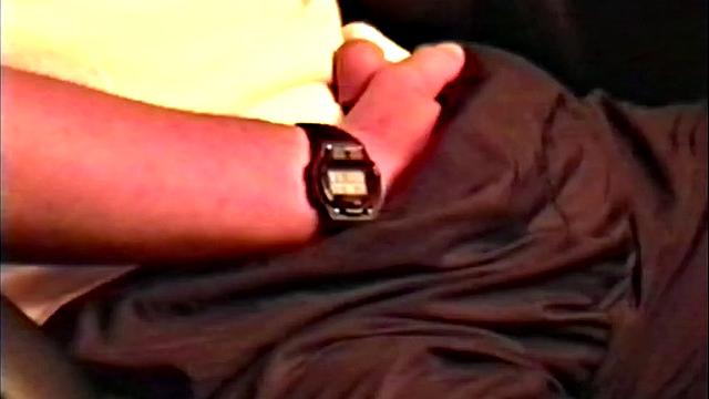 We look in on Brandon seated at the computer, as he pushes his pants down just enough to release his junk. By the time this hairy young man is stiff, the shirt is removed and he's jerking off. Once totally naked, Brandon strokes with determination.