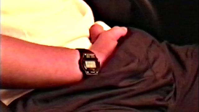 We look in on Brandon seated at the computer, as he pushes his pants down just enough to release his junk. By the time this hairy young man is stiff, the shirt is removed and he's jerking off. Once totally naked, Brandon strokes with determination.