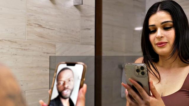 Tattooed Latina Carolina Cortez takes big cock to help her boyfriend