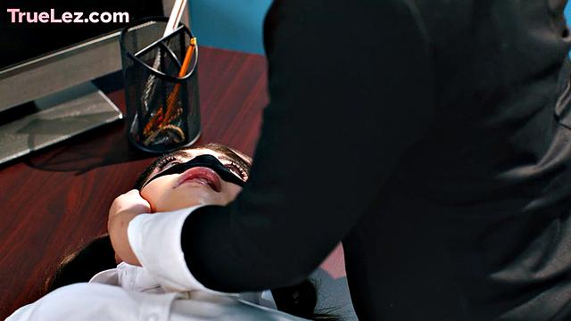 Busty MILF strapon fucked her stud