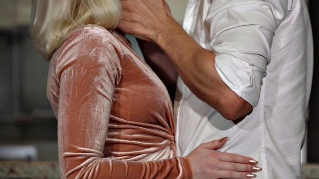 Horny blonde girlfriend gets her curvy body licked before riding in steamy reverse cowgirl action
