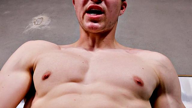 Debut amateur stud's first time wanks and cums in front of the camera