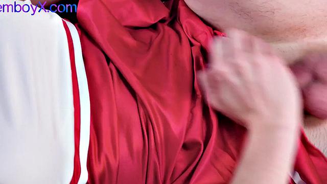 Interracial loving femboi spoiling a DILF