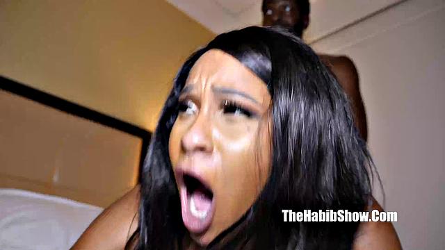 Watch Nyny Lew's tattooed pussy take on Alex Dickmen's BBC in doggy-style action