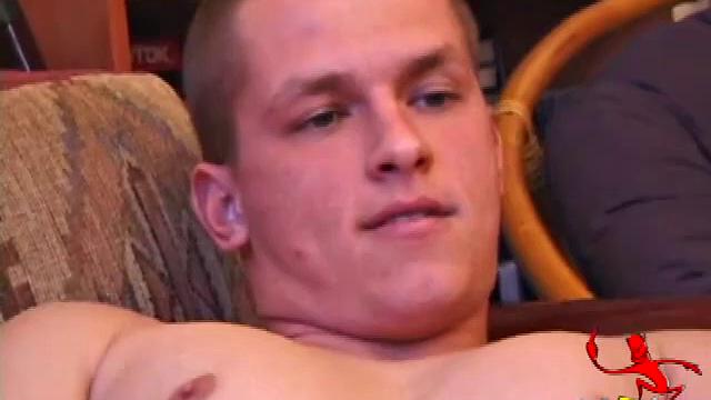 After getting hard, Jason pulls off his clothes to stroke his cock. The lube helps him keep it slippery while edging himself as many times as possible.