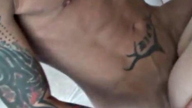 Tattooed German stud fucks ass in fetish homemade sex