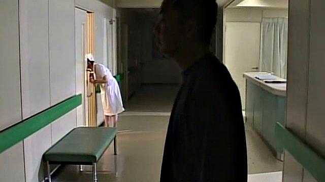 Filthy Japanese nurse sucks cocks and nipples