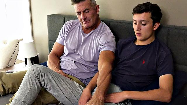 Taboo stepson barebacked by stepdad while alone